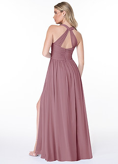 Azazie Jaclyn Bridesmaid Dresses Vintage Mauve A-Line Pleated Chiffon Dress image6