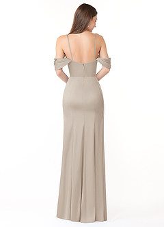 Azazie Amyra Vestidos de damas de honor Vestido de Escarcha de Satén Elástico de Corte Sirena Convertible con Vestidos sin tirantes image2