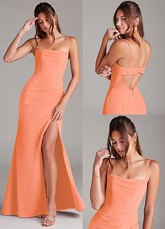 Azazie Leonis Bridesmaid Dresses Sunset Sheath Strapless Chiffon Convertible Dress image9