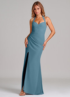 Azazie Emeria Suknie dla druhen Syrena Dekolt w kształcie serca Szyfon Do ziemi Sukienka image1