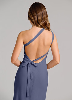 Azazie Monroe Bridesmaid Dresses Stormy Sheath One Shoulder Chiffon Dress image6