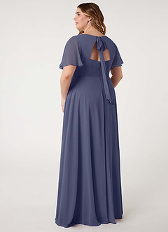 Azazie Kimber Bridesmaid Dresses Stormy A-Line Flounce Sleeve Chiffon Dress image12