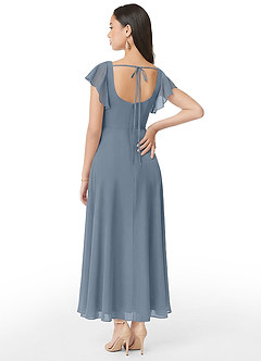 Azazie Bondi Bridesmaid Dresses Twilight A-Line Ruched Chiffon Dress image5