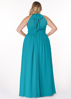Azazie Iman Bridesmaid Dresses Jade A-Line A-Line Ruched Chiffon Dress image9