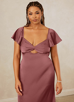 Christian Siriano Bridal for Azazie 1005 Bridesmaid Dresses Amethyst Sheath Sweetheart Neckline Stretch Satin Dress image14