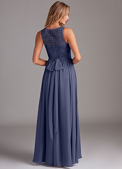 Azazie Kingsley Bridesmaid Dresses Stormy A-Line Lace Chiffon Dress image2