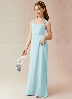 Azazie Denice Junior Cedar Rose A-Line Chiffon Dress image3