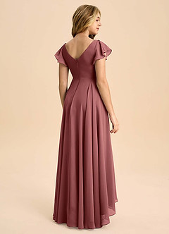 Azazie Caria Junior Amethyst A-Line Pleated Chiffon Dress image2