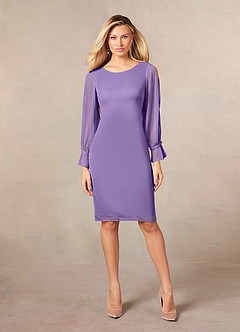 Azazie London Mother of the Bride Dresses Tahiti Sheath Mesh Dress image4