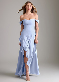 Azazie Sloane Bridesmaid Dresses Ice A-Line Sweetheart Neckline Chiffon Dress image5