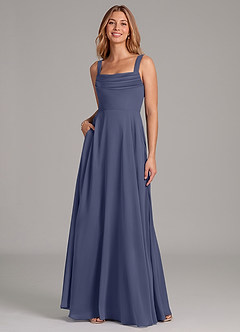 Azazie Shaude Bridesmaid Dresses Stormy A-Line Pleated Chiffon Dress image3