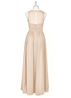 Azazie Nina Bridesmaid Dresses White Alabaster A-Line Pleated Chiffon Dress image7