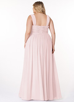 Azazie Zapheira Bridesmaid Dresses Blushing Pink A-Line Ruched Chiffon Dress image8