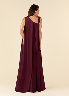 Azazie Franchesca Mère de la mariée Robes Robe Sirène en Mousseline extensible Plissée Cabernet image5