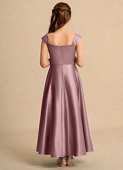 Azazie Bundle Girls Formal Abiti da Ragazza di Fiori Abito A-Line in Raso Opaco Plissettato Rosa Polverosa image2