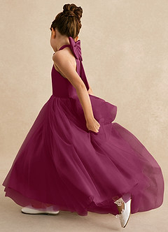 Azazie Bev vestidos de niña de las flores Vestido de Mora de Tul de Corte En A con Convertible image7