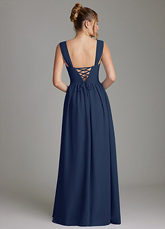 Azazie Caterina Bridesmaid Dresses Dark Navy A-Line Corset Chiffon Dress image6