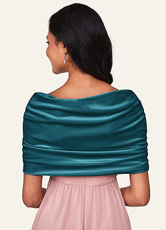 front Azazie Scialle con Fiocco in Velluto con Spalle Scoperte