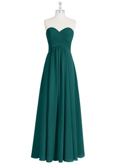 Azazie Yazmin Bridesmaid Dresses Peacock A-Line Sweetheart Neckline Chiffon Convertible Dress image8