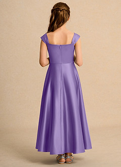 Azazie Bundle Girls Formal Flower Girl Dresses Tahiti A-Line Pleated Matte Satin Dress image2