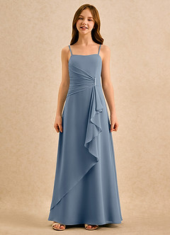 Azazie lolly Girls Formal Blumenmädchenkleider A-Linie Plissee Chiffon Kleid Zwielichtviolett image4