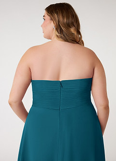 Azazie Arabella Allure Bridesmaid Dresses Ink Blue A-Line Sweetheart Neckline Chiffon Convertible Dress image14