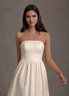 Sandy Cream Off Shoulder Maxi Dress image3