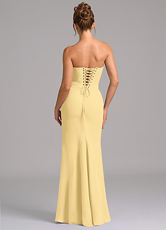 Azazie Sorrel Bridesmaid Dresses Butter Mermaid Corset Chiffon Dress image2