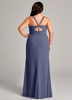 Azazie Mero Bridesmaid Dresses Stormy Sheath Pleated Chiffon Dress image10