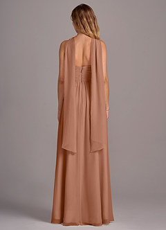 Azazie Joni Final Sale Bronzer A-Line Strapless Chiffon Convertible Dress image7