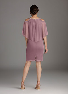 Azazie Junibee Mother of the Bride Dresses Dusty Rose Sheath Sequins Mesh Dress image4