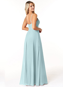 Azazie Moira Bridesmaid Dresses Mist A-Line Scoop Chiffon Dress image5