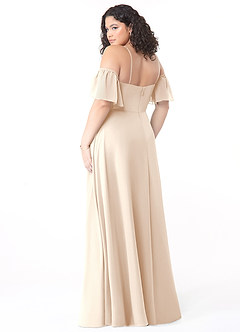 Azazie Sue Bridesmaid Dresses White Alabaster A-Line Off the Shoulder Chiffon Convertible Dress image10