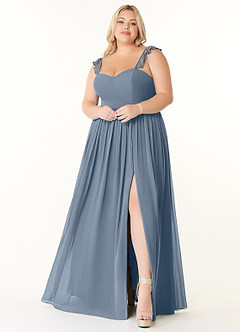 Azazie Metz Bridesmaid Dresses Twilight A-Line Sweetheart Ruched Chiffon Dress image7