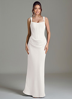 Azazie Niamh Suknie dla druhen Syrena Gorset Szyfon Do ziemi Sukienka image3