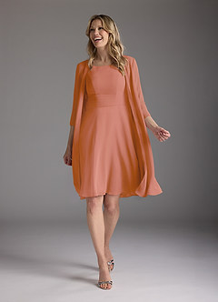 Azazie Shirley Mother of the Bride Dresses MAI TAI A-Line Scoop Pleated Chiffon Dress image2
