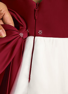 Azazie Eleni Sukienki dla dziewczynek sypiących kwiaty Suknia balowa Ukłon Tiul Długość kostki Sukienka image8