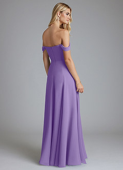 Azazie Seriana Brudtärnklänningar Klä av A-Linje i Chiffong Av axeln Tahiti image2