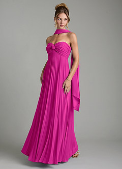 Azazie Tempest Abiti da Damigella Abito Convertibile Impero in Chiffon Corsetto Fucsia image6