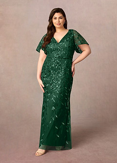 Upstudio Petaluma Final Sale Dark Green Mermaid V-Neck Sequins Dress image6