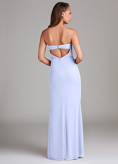Azazie Leonis Jurken voor bruidsmeisjes Converteerbaar Jurk van Mesh met Kolom Strapless Lavendel image5