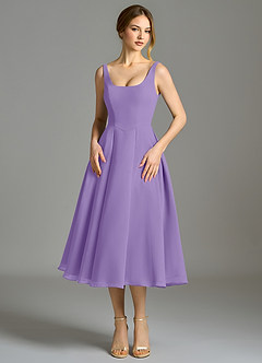 Azazie Amalie Bridesmaid Dresses Tahiti A-Line Pleated Chiffon Dress image4