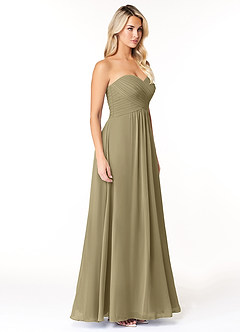 Azazie Yazmin Brautjungfernkleider Wandelbar A-Linie Herzausschnitt Chiffon Kleid Moosgrün image5