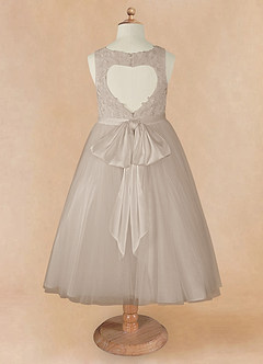 Azazie Calla Flower Girl Dresses Frost Ball-Gown Lace Tulle Dress image8