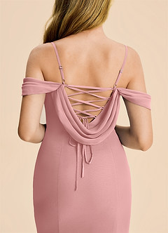 Azazie Nira Junior Dusty Rose Mermaid Ruched Chiffon Dress image7