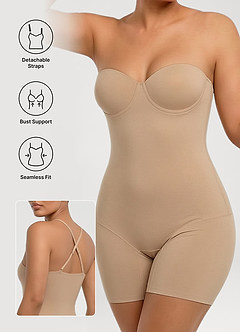 front Body gainant rafraîchissant sans bretelles à armatures et bonnets moulés