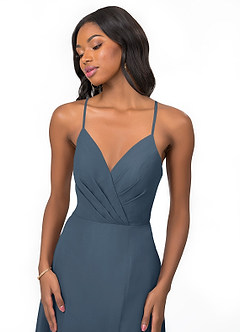 Azazie Everleigh Bridesmaid Dresses Neptune A-Line Sweetheart Pleated Chiffon Dress image7
