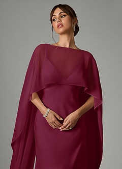 Azazie Stefania Robes de demoiselle d'honneur Robe Trapèze en Satin extensible Mûre image5