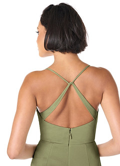 Azazie Ashana Bridesmaid Dresses Pistachio Sheath Sweetheart Lace Mesh Dress image4