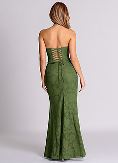 Azazie Sorrel At-home Try On Dresses Black Mermaid Corset Floral Burnout Convertible Dress image2